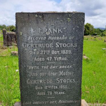 STOCKS Frank -1939 & Gertrude -1955