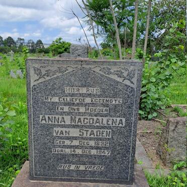 STADEN Anna Magdalena, van 1892-1947