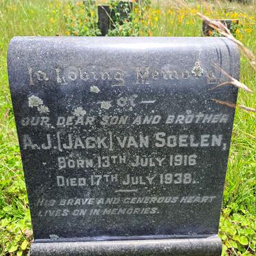 SOELEN  A.J. van 1916-1938