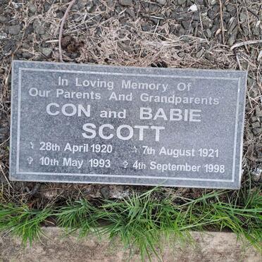 SCOTT Con 1920-1993 & Babie 1921-1998