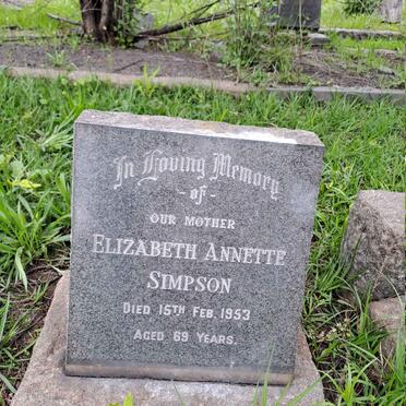 SIMPSON Elizabeth Annette -1953