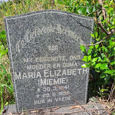 VENTER Maria Elizabeth 1941-1995