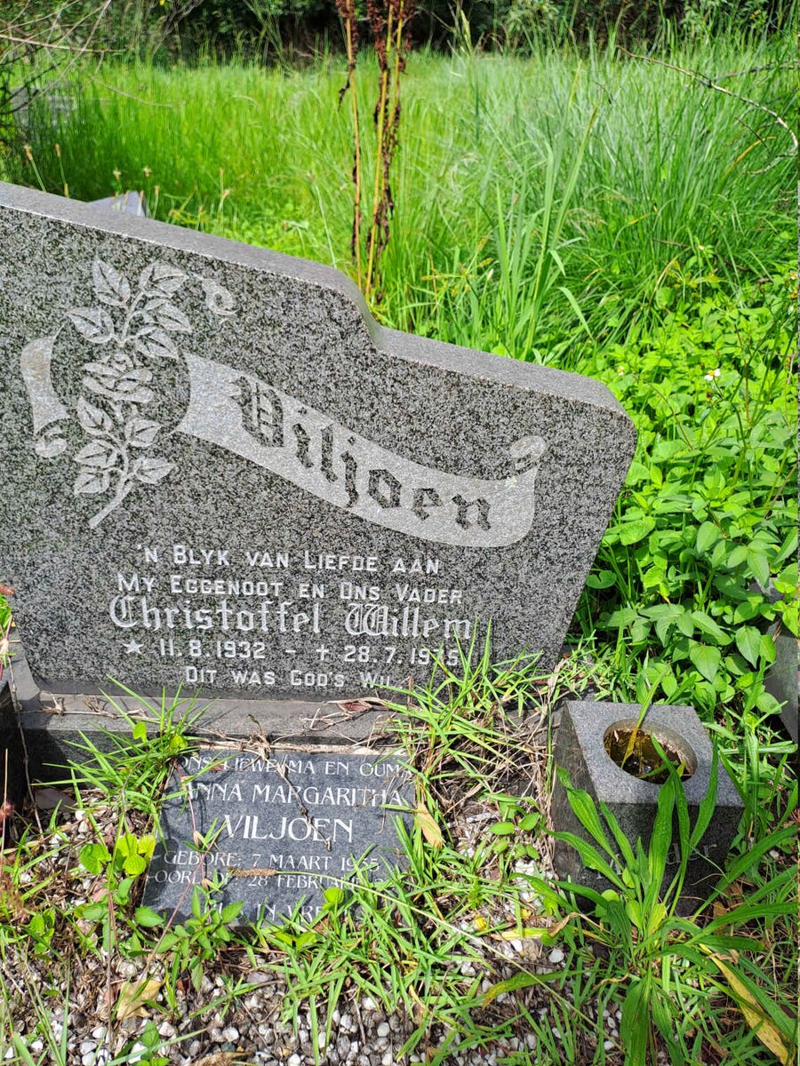 VILJOEN Christoffel Willem 1932-1975 & Anna Margaritha 1935-2010