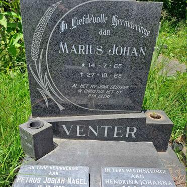 VENTER Marius Johan 1965-1985 :: NAGEL Petrus Josiah 1908-1992 :: NAGEL Hendrina Johanna 1916-2008