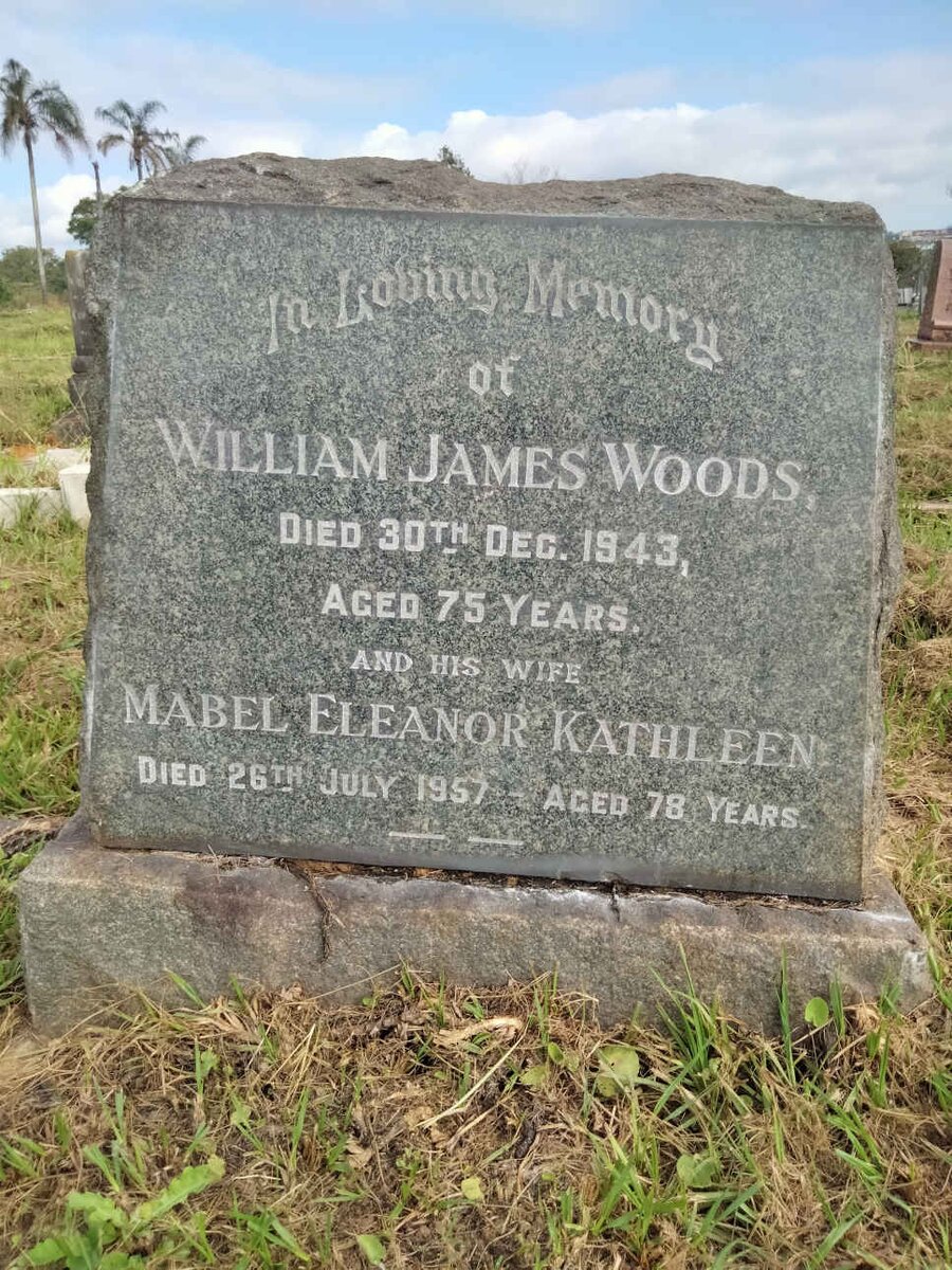 WOODS William James -1943 & Mabel Eleanor Kathleen -1957