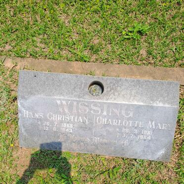WISSING Hans Christian 1865-1943 & Charlotte Mary 1881-1964