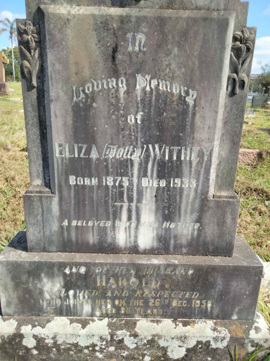 WITHEY Eliza 1875-1933