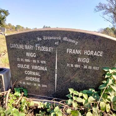 WIGG Frank Horace 1885-1933 & Caroline Mary Tyldesley 1886-1976 :: GHERSIE Dulcie Virginia Cornial 1927-2000