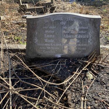 WADE Albert Edward -1959 & Emma -1984