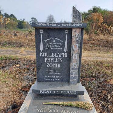 ZONDI Khulelaphi Phyllis 1957-2018