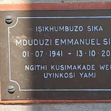 SIBISI Mduduzi Emmanuel 1941-2008