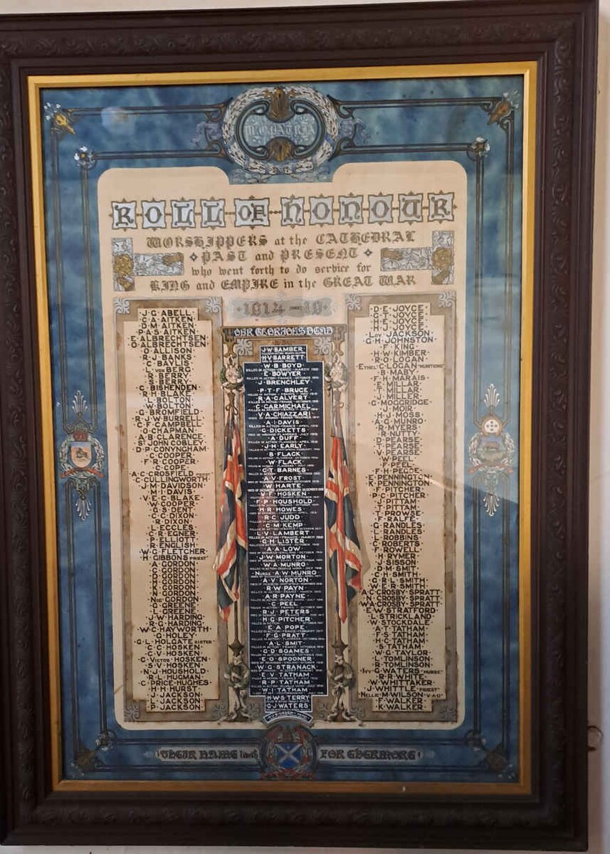 11. Roll Of Honour 1914-1919 Those who went forth to do service for King and Empire.
