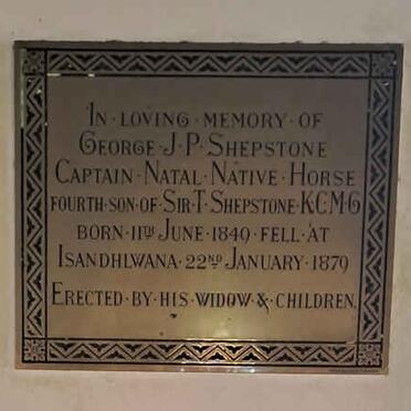 SHEPSTONE George J.P. 1840-1879