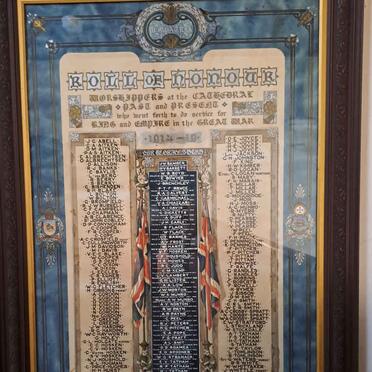 11. Roll Of Honour 1914-1919 Those who went forth to do service for King and Empire.
