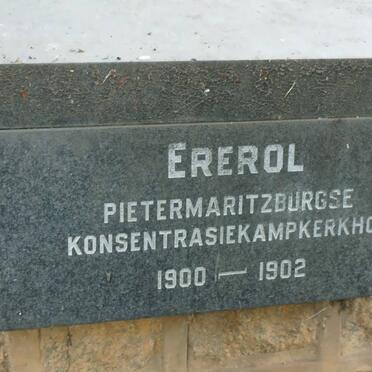2. Ererol Pietermaritzburgse Konsentrasiekampkerkhof