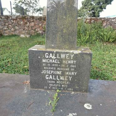 GALLWEY Michael Henry 1899-1986 & Josephine Mary nee HOOPER 1903- 1993