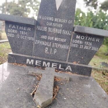 MEMELA Paulus Silverius Fakazi 1924-1976 & Ziphindile Stephania 1936-2002