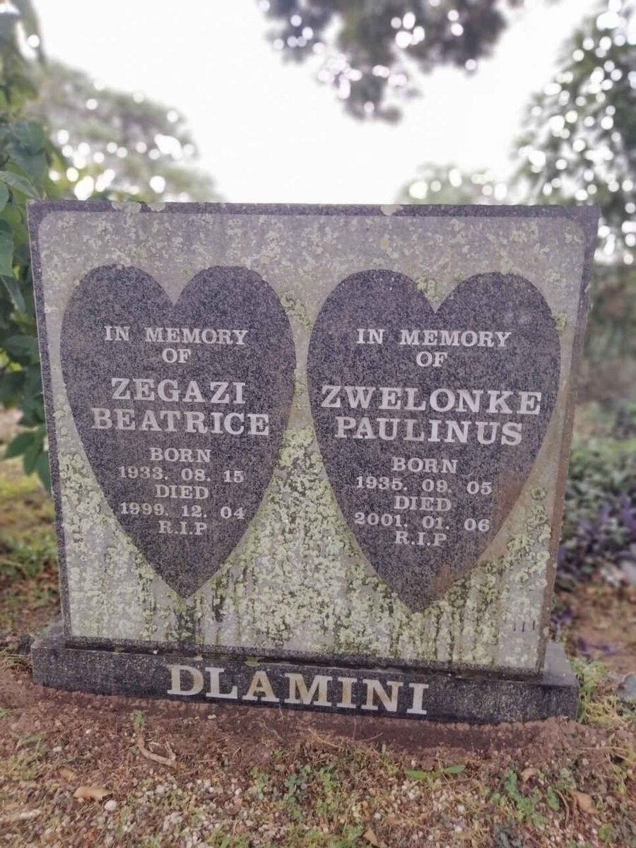 DLAMINI Zwelonke Paulinus 1935-2001 & Zegazi Beatrice 1933-1999
