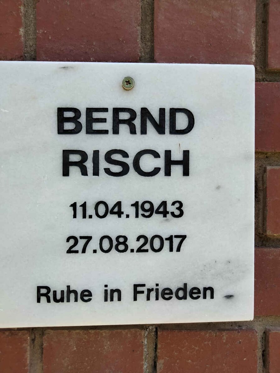 RISCH Bernd 1943-2017