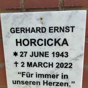 HORCICKA Gerhard Ernst 1943-2022
