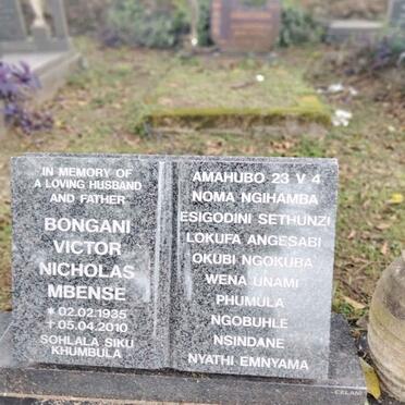 MBENSE Bongani Victor Nicholas 1935-2010 