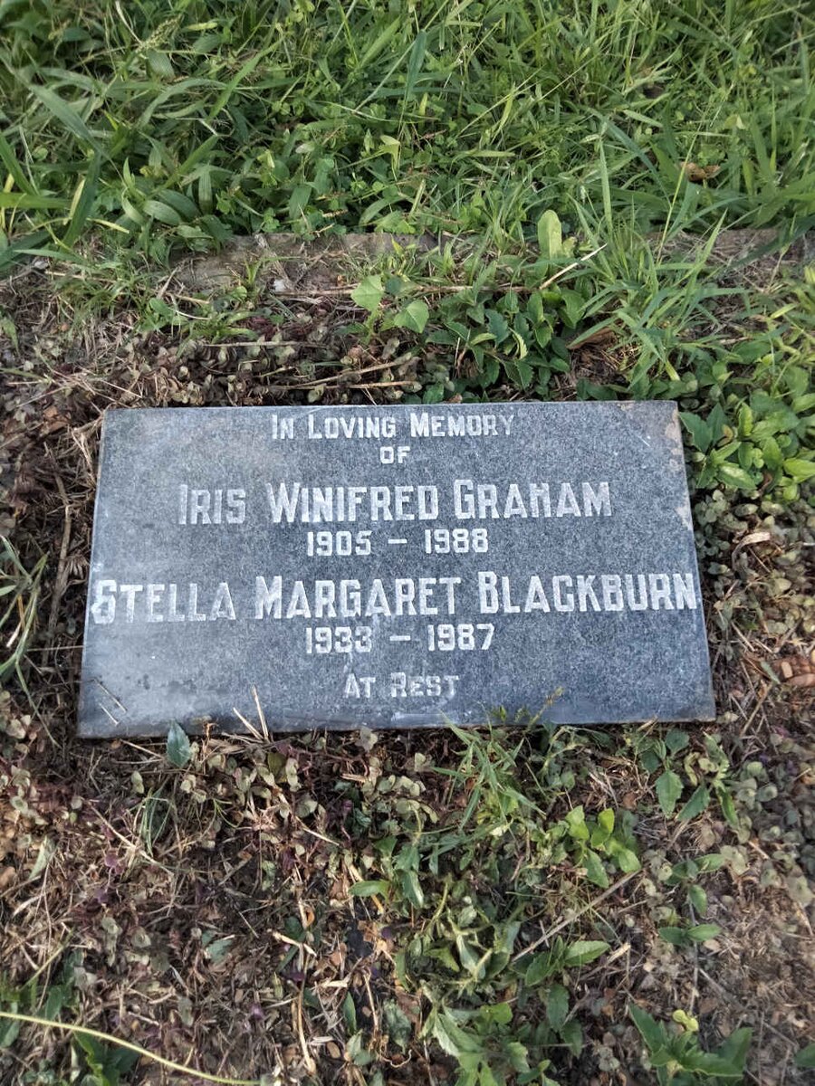 GRAHAM Iris Winifred 1905-1988 :: BLACKBURN Stella Margaret 1933-1987