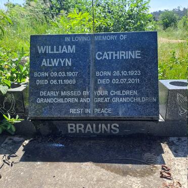 BRAUNS William Alwyn 1907-1969 & Catherine 1923-2011