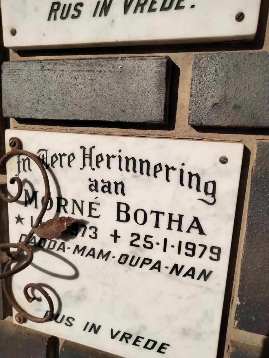 BOTHA Morne 1973-1979
