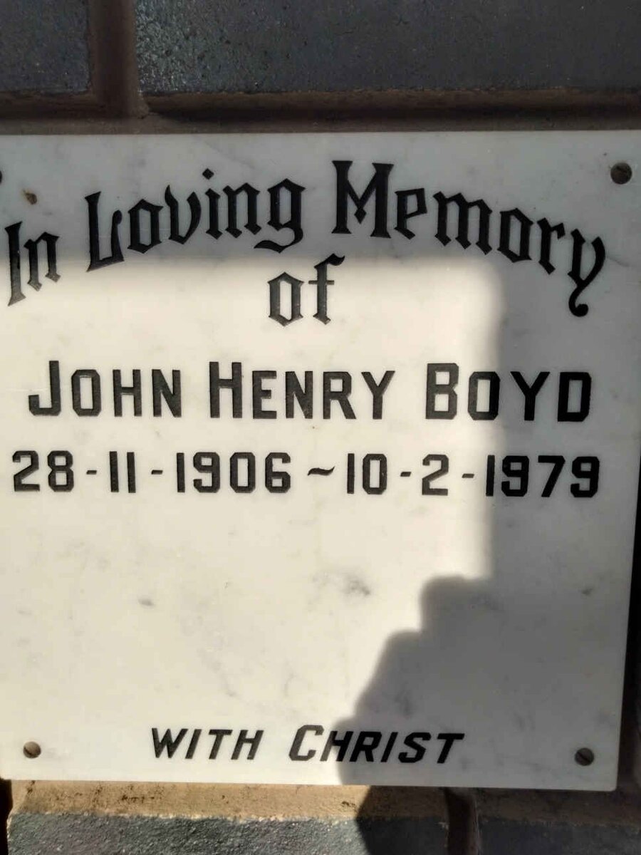 BOYD John Henry 1906-1979