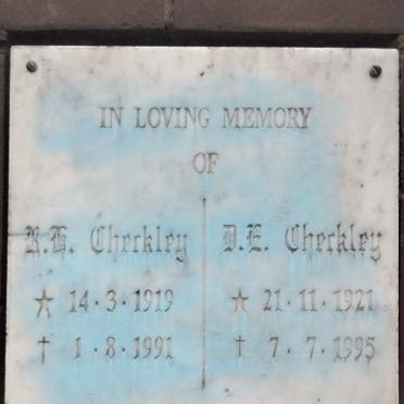 CHECKLEY R.H. 1919-1991 &amp; D.E. 1921-1995