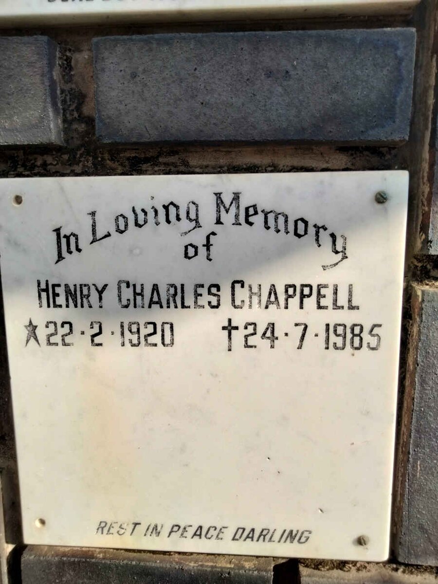 CHAPPELL Henry Charles 1920-1985