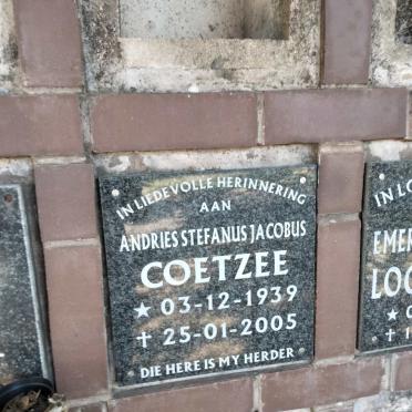 COETZEE Andries Stefanus Jacobus 1939-2005