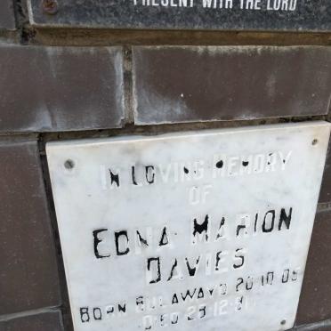 DAVIES Edna Marion 1905-1991