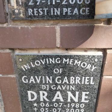 DRANE Gavin Gabriel 1980-2009