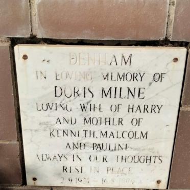 DENHAM Doris Milne 1924-1996