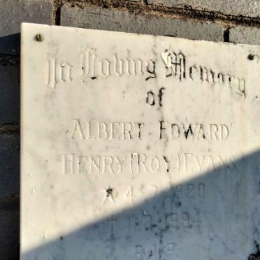 EVANS Albert Edward Henry 1920-1994