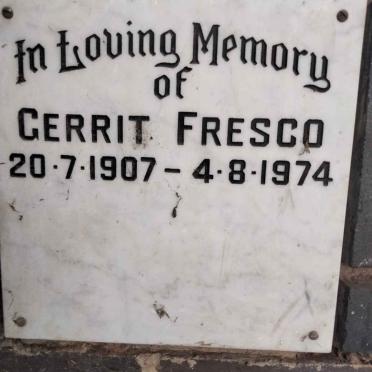 FRESCO Gerrit 1907-1974