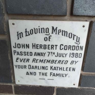 GORDON John Herbert -1980