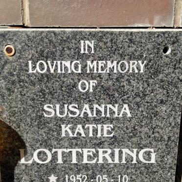 LOTTERING Susanna Katie 1952-2018