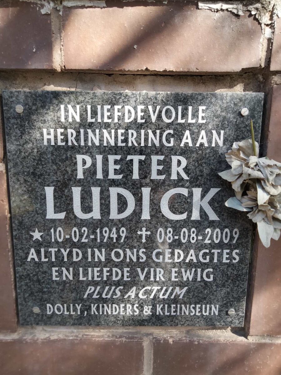 LUDICK Pieter 1949-2009