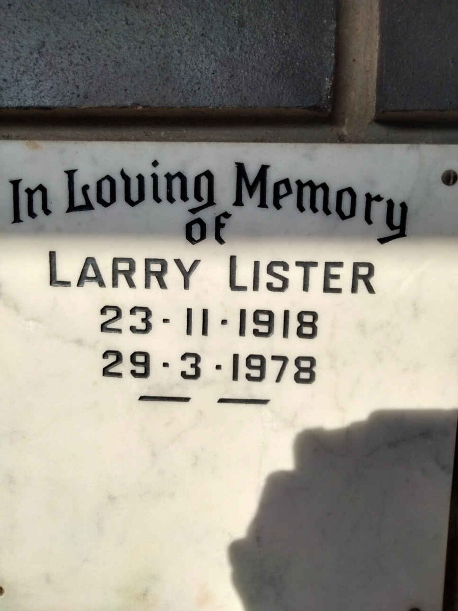 LISTER Larry 1918-1978
