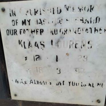 LOURENS Klaas 1929-1987