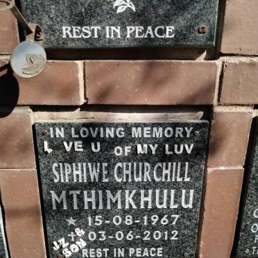 MTHIMKHULU Siphiwe Churchill 1967-2012