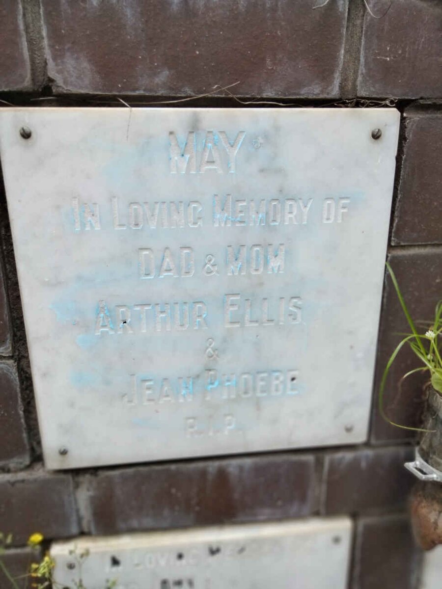 MAY Arthur Ellis &amp; Jean Phoebe