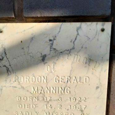 MANNING Gordon Gerald 1922-1987