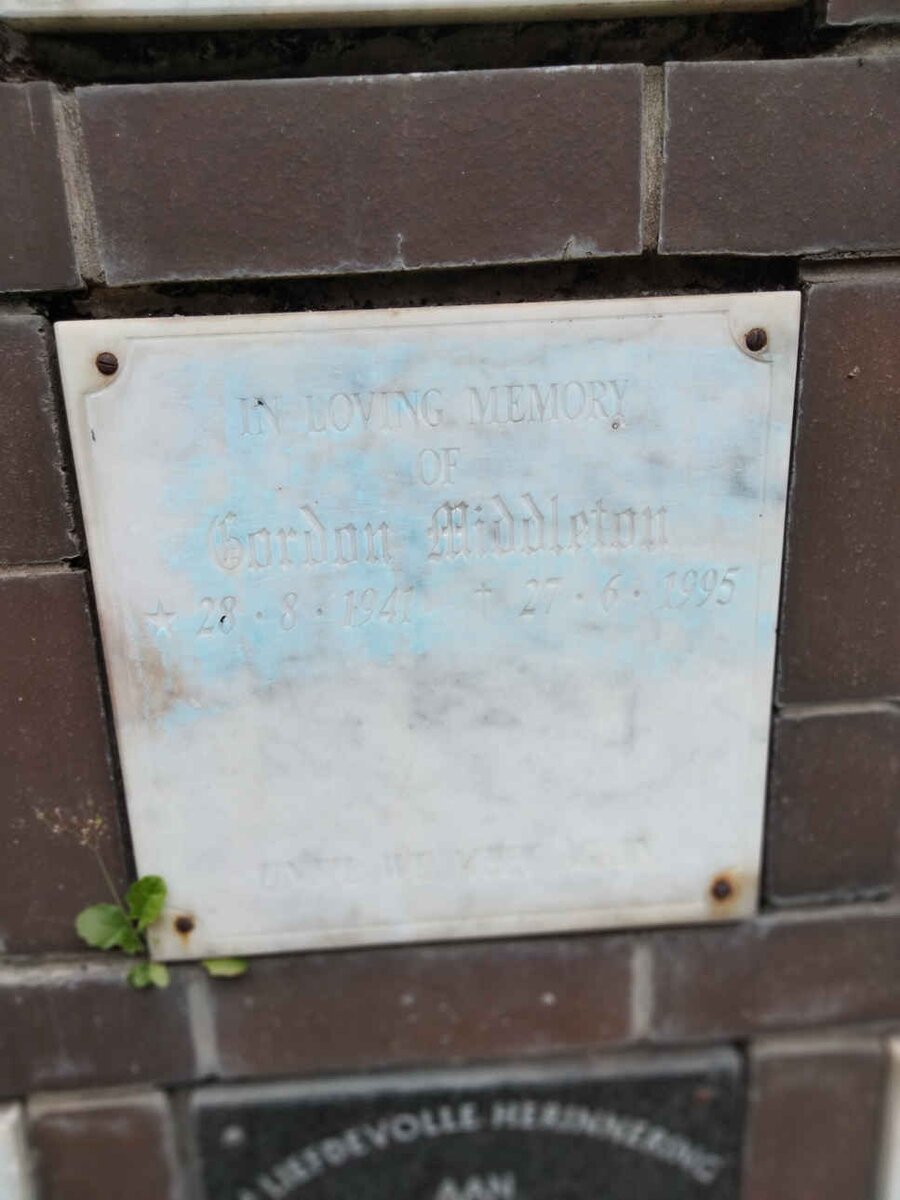 MIDDLETON Gordon 1941-1995