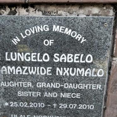 NXUMALO Lungela Sabelo Amazwide 2010-2010