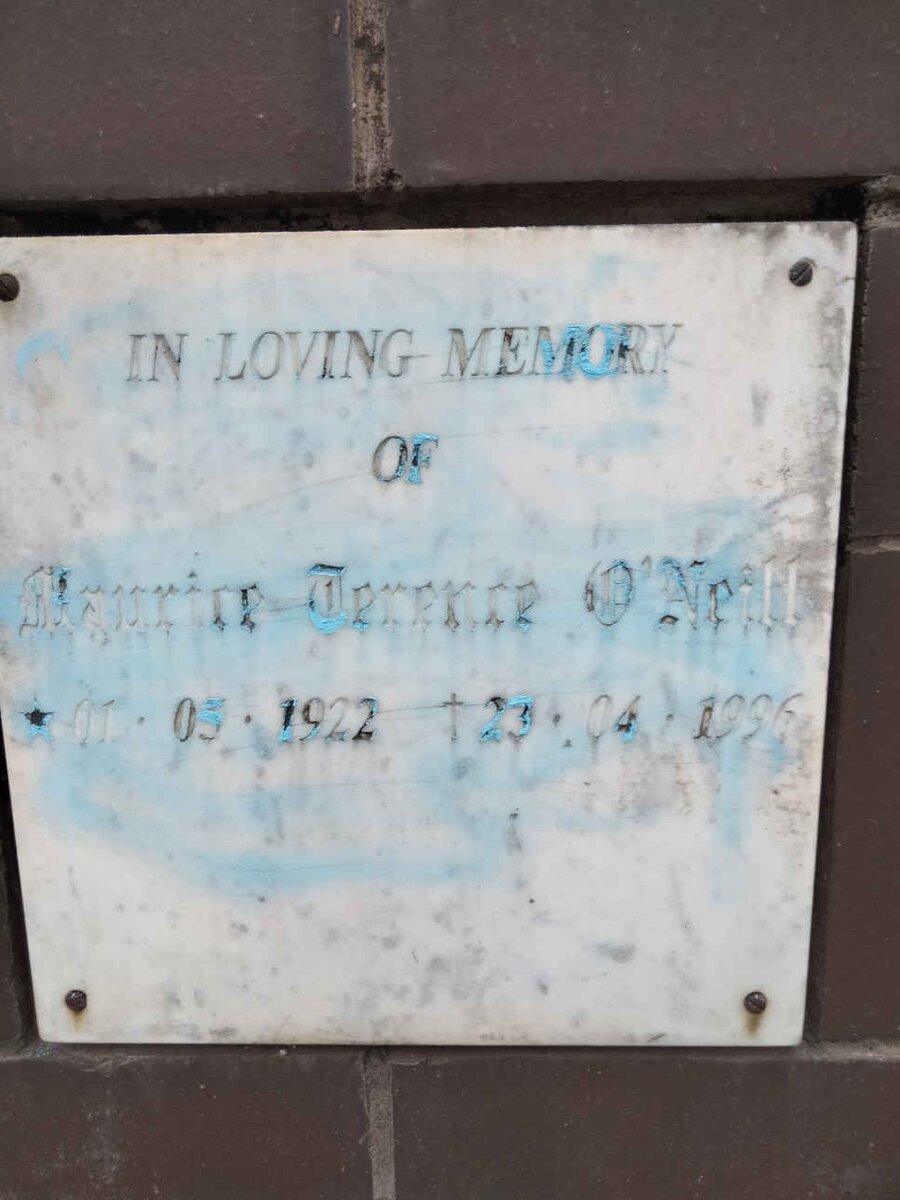 O'NEILL Maurice Terence 1922-1996