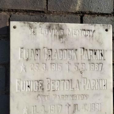 PARKIN Euan Cradock 1915-1987 &amp; Eunice Bertola HARRINGTON 1917-1991