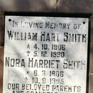 SMITH William Hart 1906-1990 &amp; Nora Harriet 1906-1995